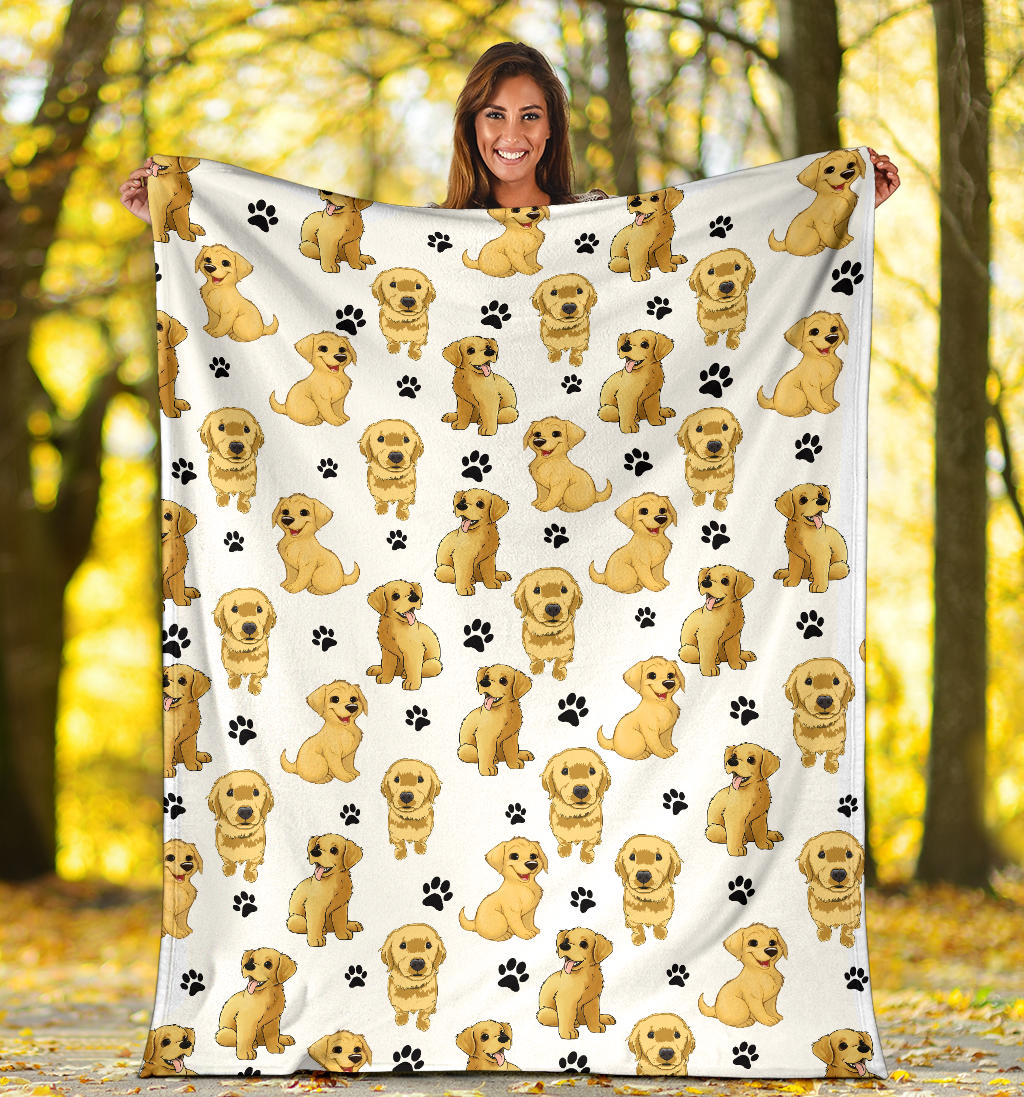 Golden Retriever Paw Blanket