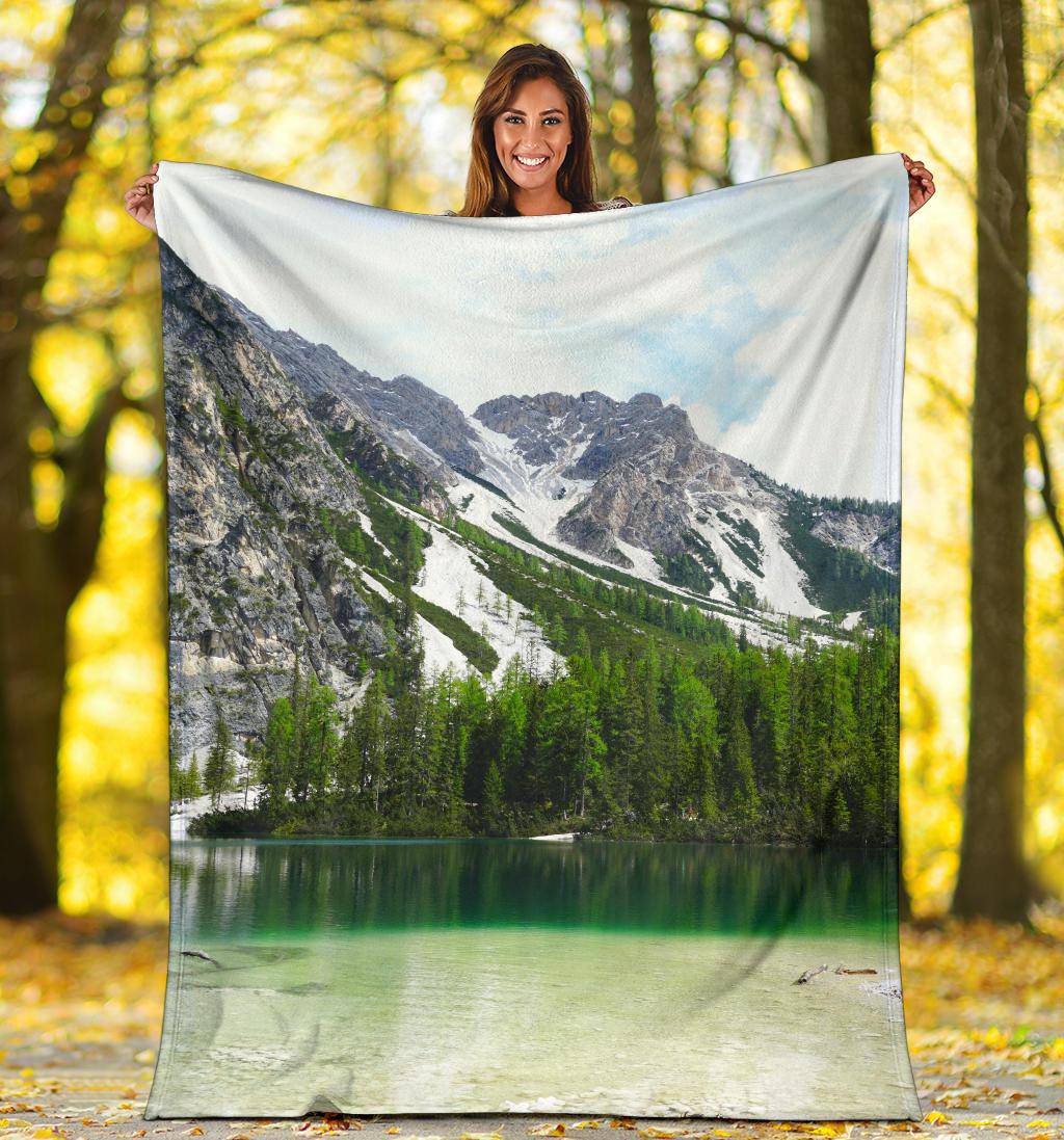 Prags Lake Wild Nature Premium Blanket - Top Content | POD Collection | Free Shipping