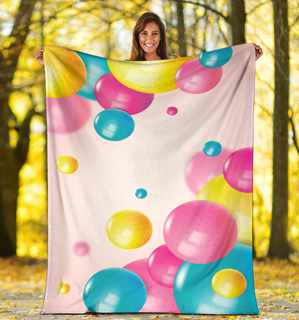 colorful Glossy Balls Background Blanket