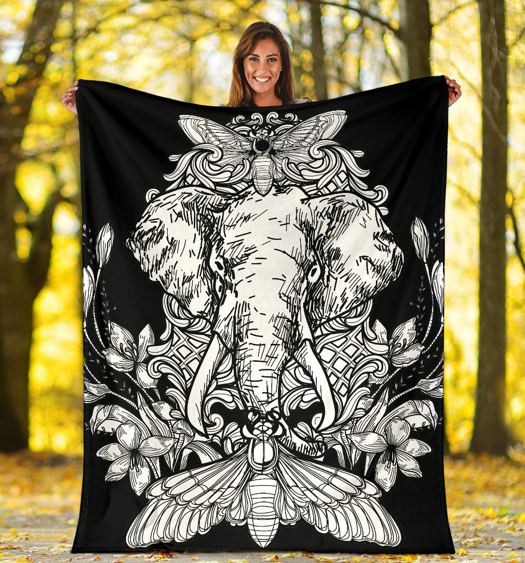 black elephant tattoo blanket - Top Content | POD Collection | Free Shipping