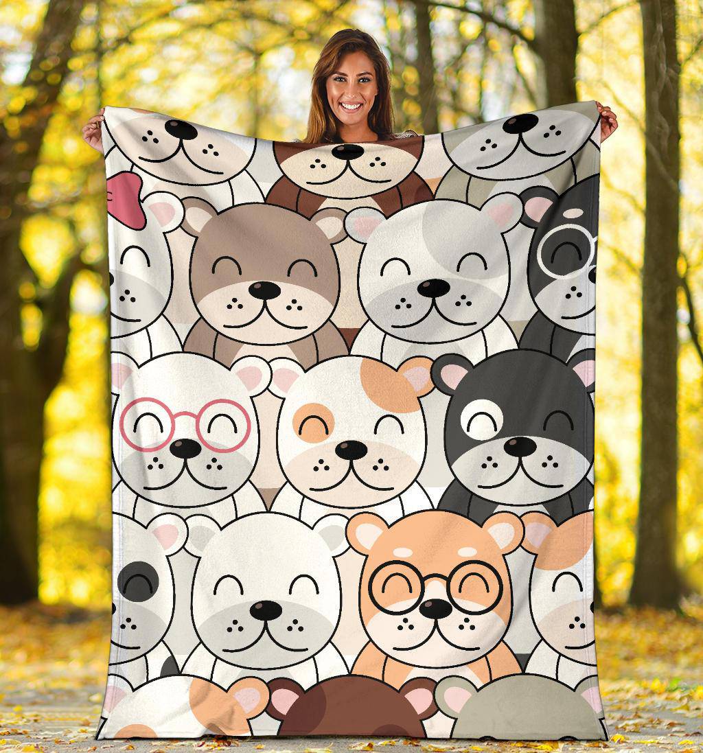 Cute Dogs Cartoon Pattern Premium Blanket - Top Content | POD Collection | Free Shipping