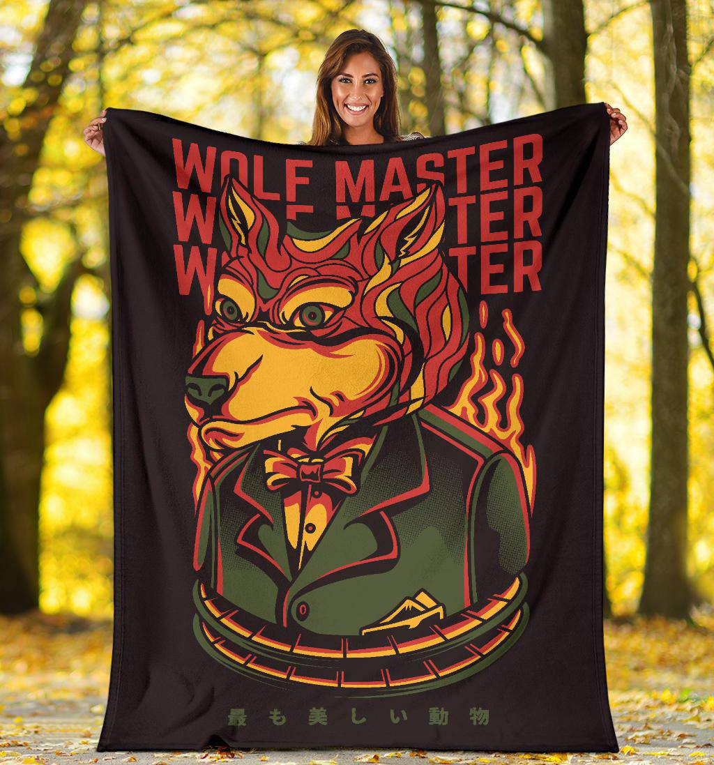 Premium Blanket Smart Wolf Master Cartoon - Top Content | POD Collection | Free Shipping