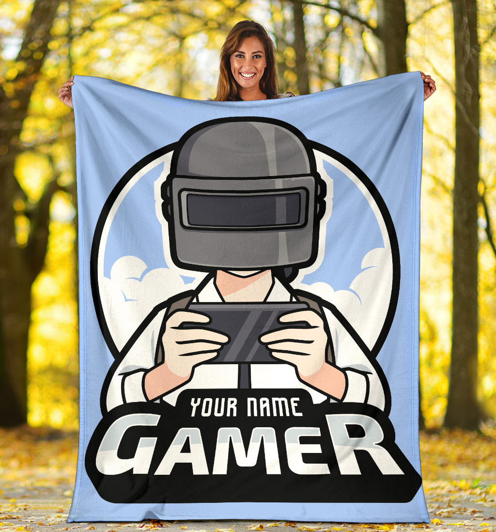 Its Game Time Gamer Blue Blanket