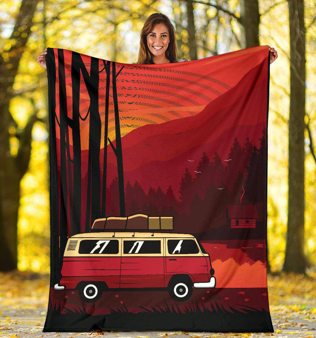 Lake House Vacation Cartoon Premium Blanket - Top Content | POD Collection | Free Shipping