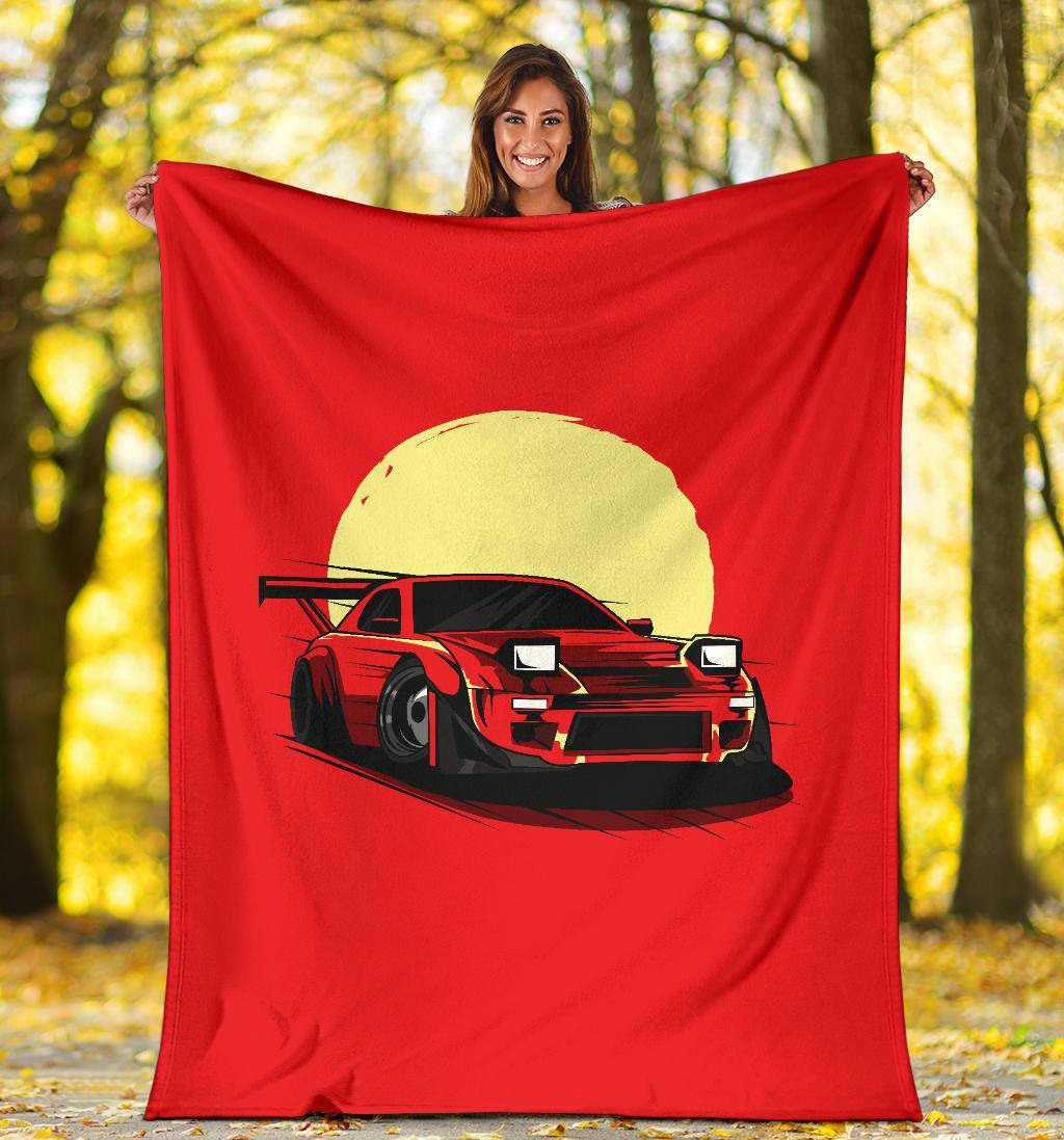 Moon Red Speed Car Premium Blanket - Top Content | POD Collection | Free Shipping