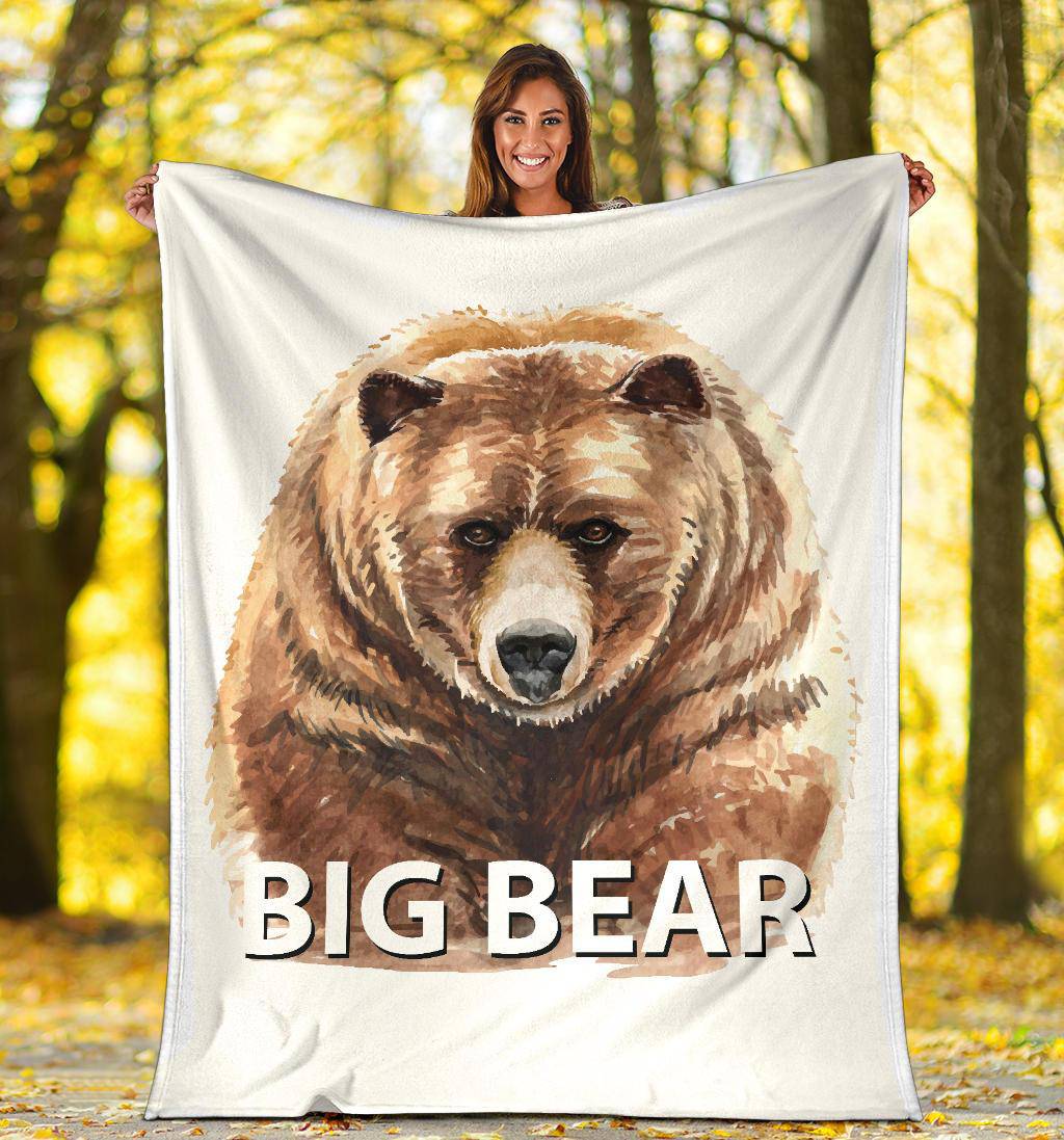 Bear Drawing Watercolour Painting Premium Blanket - Top Content | POD Collection | Free Shipping