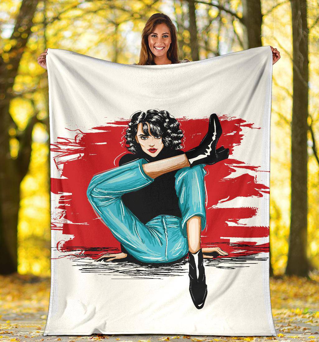 Cool Stylish Woman Posing Premium Blanket - Top Content | POD Collection | Free Shipping