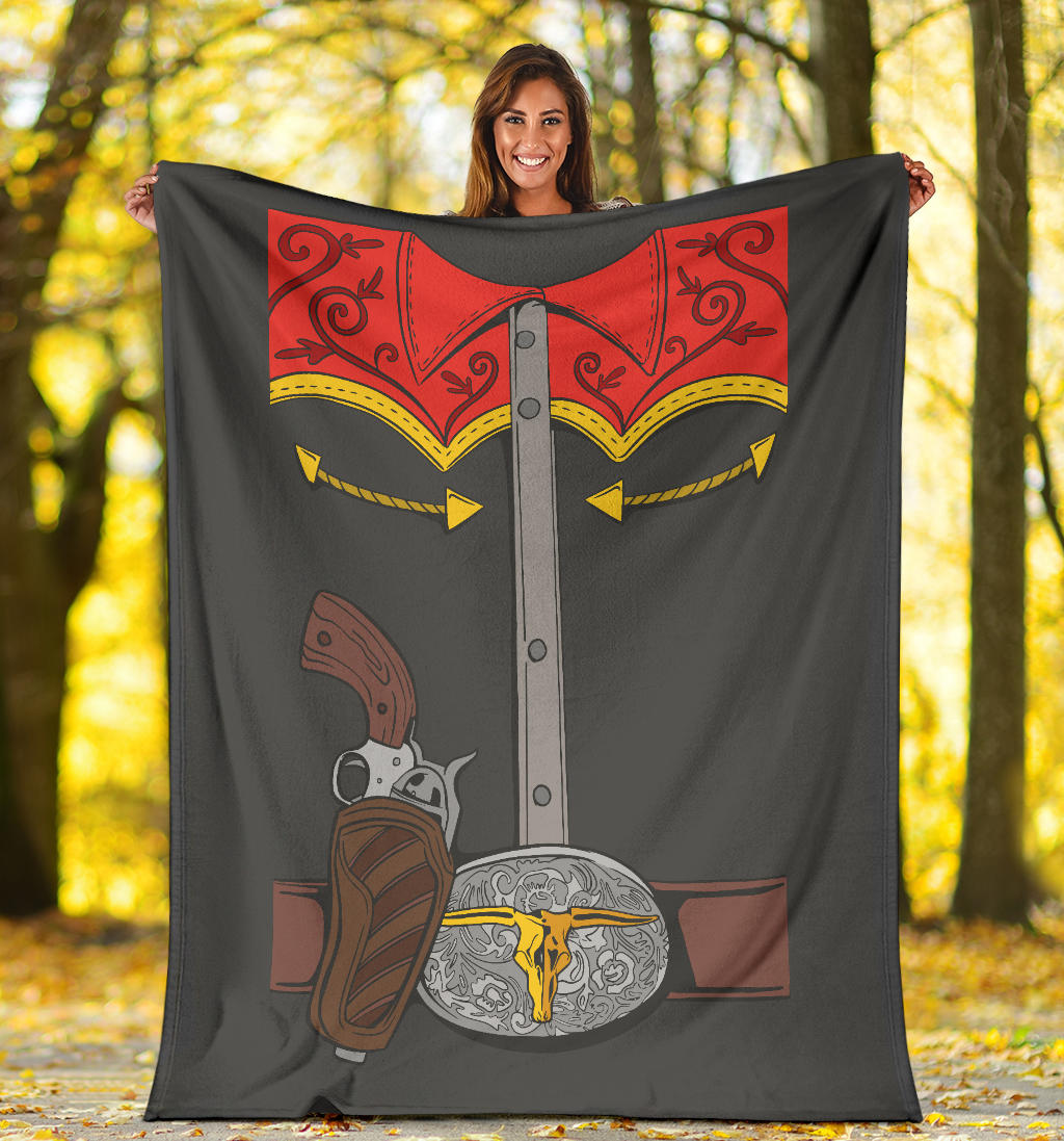 Cowboy Design Fleece Blanket