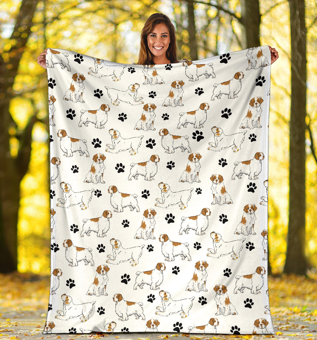 Clumber Spaniel Paw Blanket