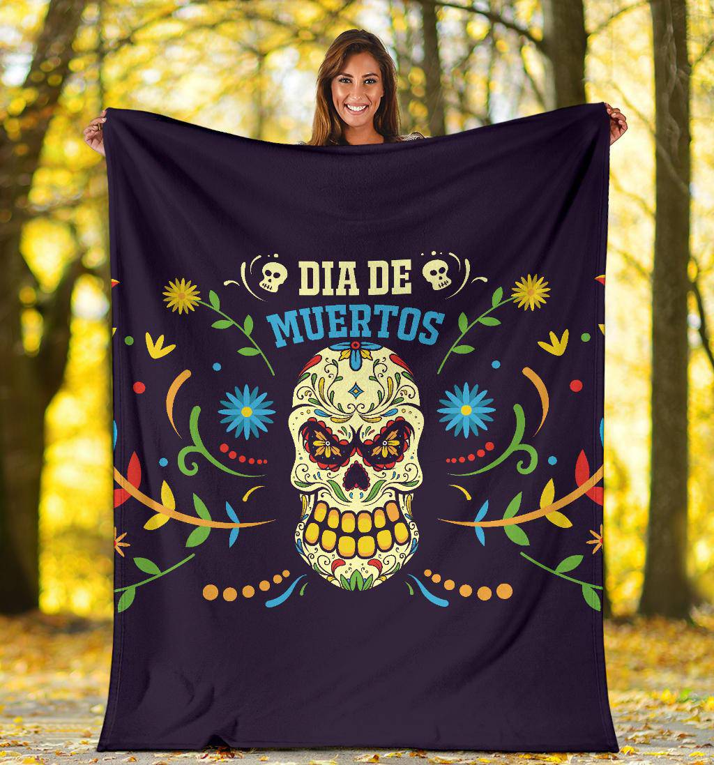 Premium Blanket Dia De Muertos Day Of The Dead Holiday Cartoon - Top Content | POD Collection | Free Shipping