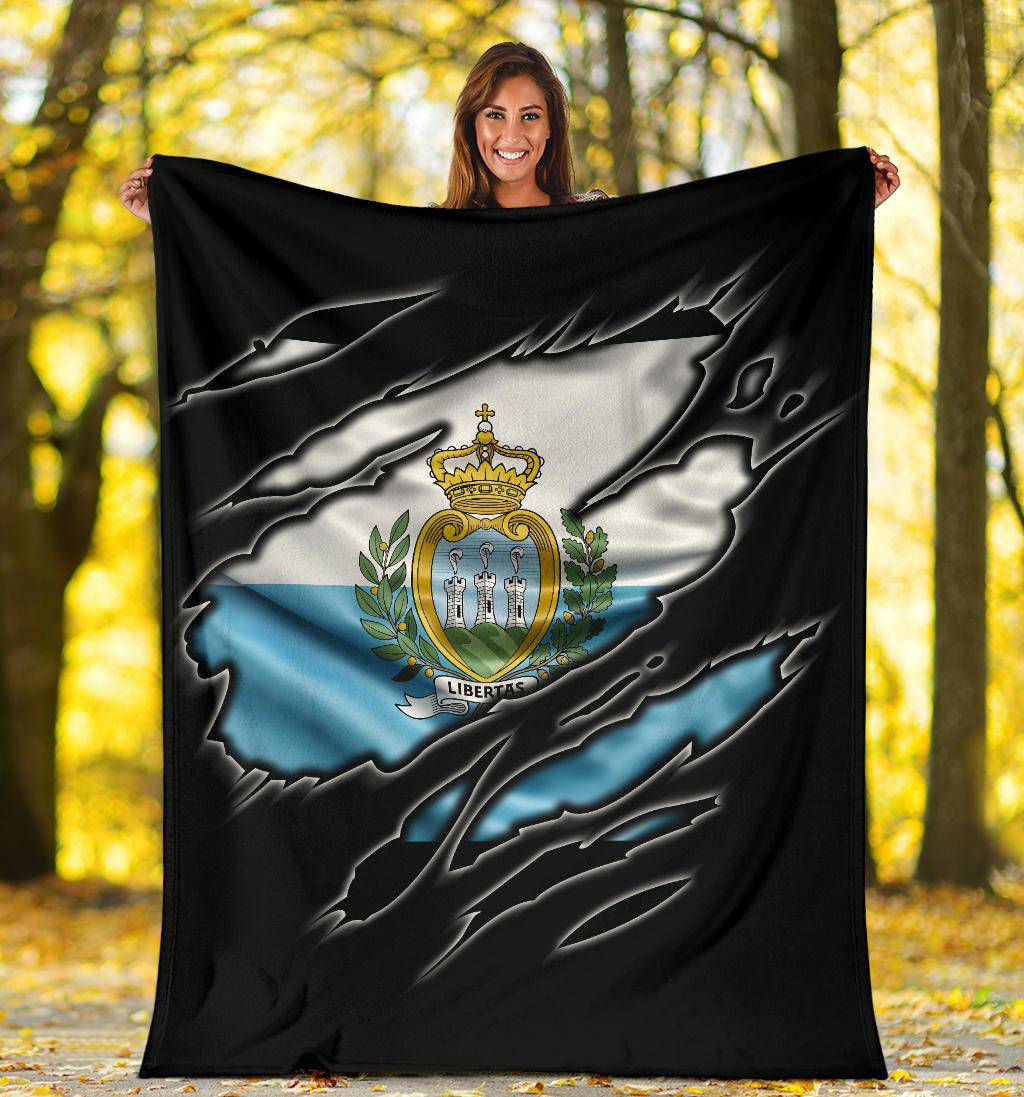 San Marino Flag Premium Blanket - Top Content | POD Collection | Free Shipping