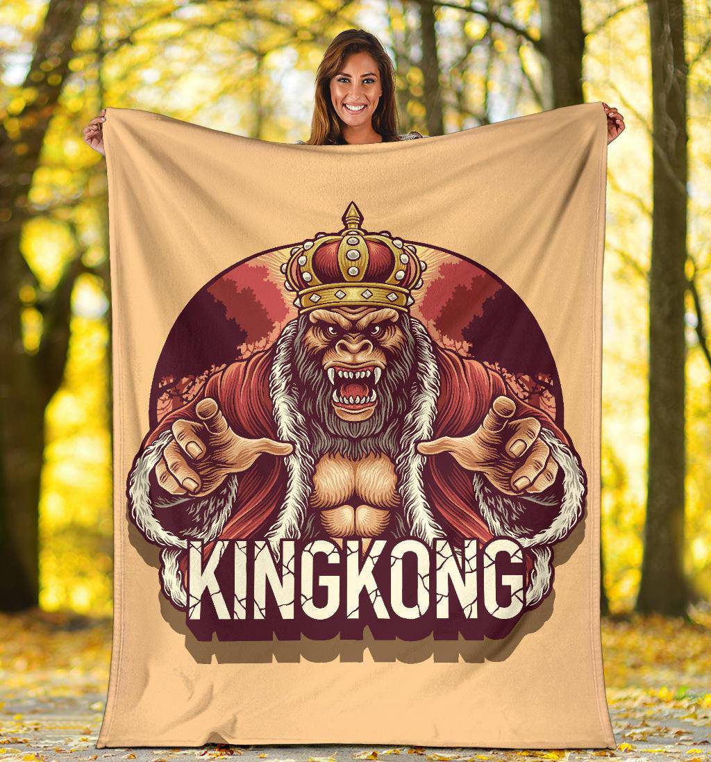 Angry King King Kong Gorilla Premium Blanket - Top Content | POD Collection | Free Shipping