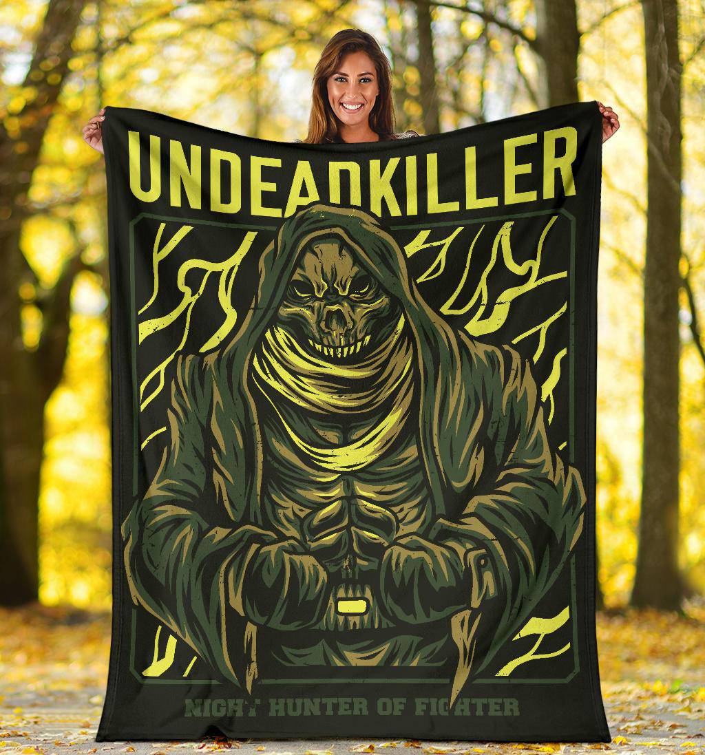 Undead Killer Skull Art Cartoon Premium Blanket - Top Content | POD Collection | Free Shipping