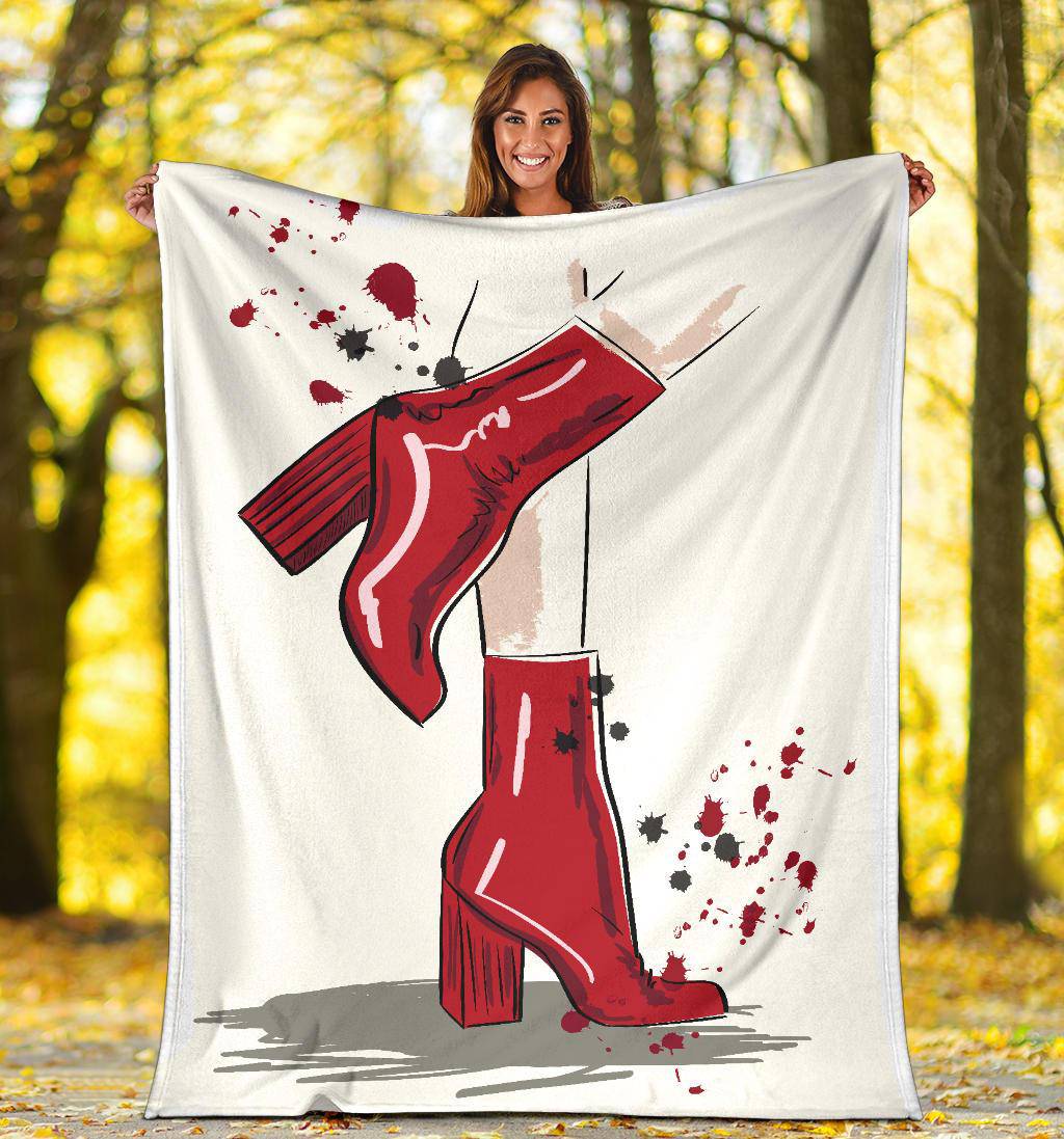 Red High Heal Boots Autumn Sexy Premium Blanket - Top Content | POD Collection | Free Shipping