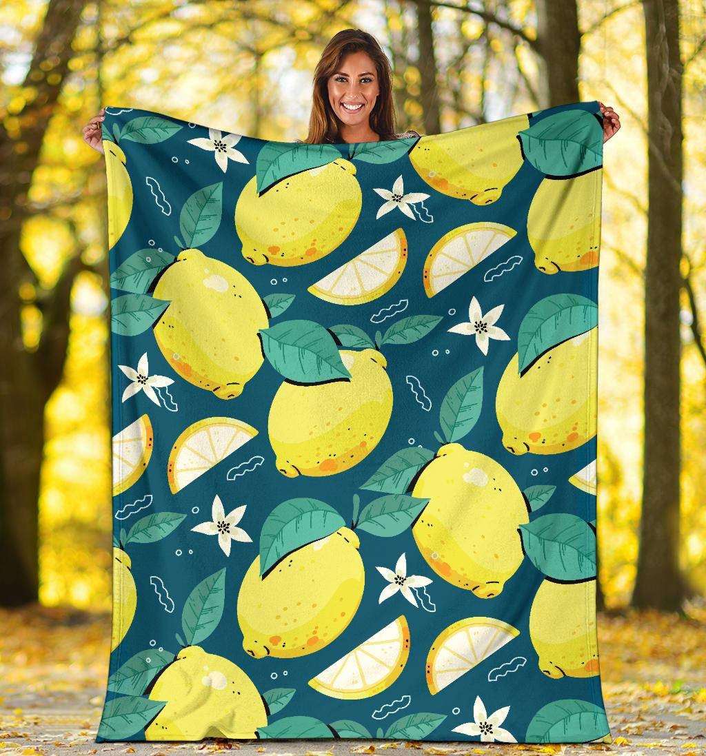 Lemon Citrus Fruit Premium Blanket - Top Content | POD Collection | Free Shipping