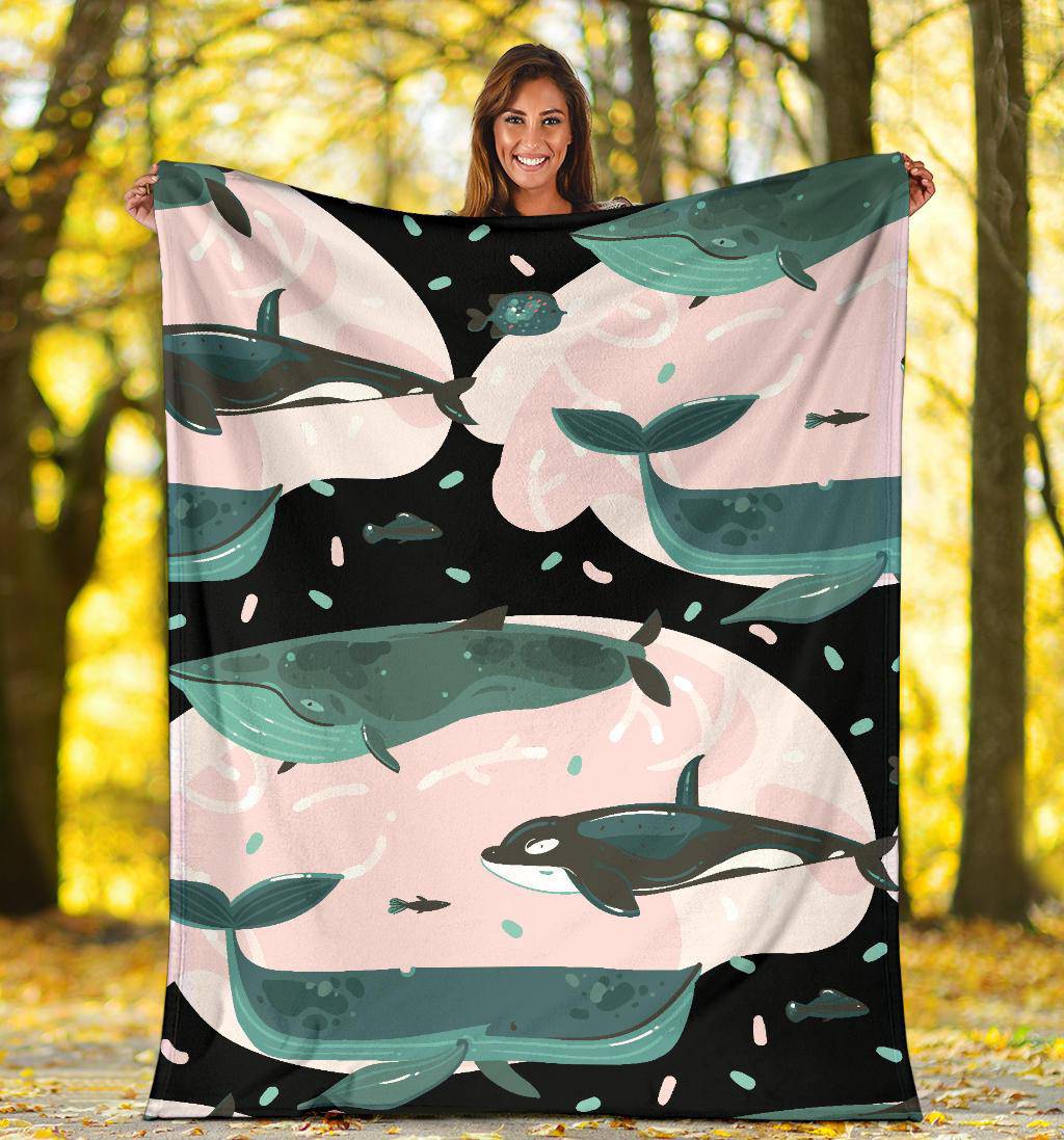 Whales Fishes Sea Underwater Life Premium Blanket - Top Content | POD Collection | Free Shipping