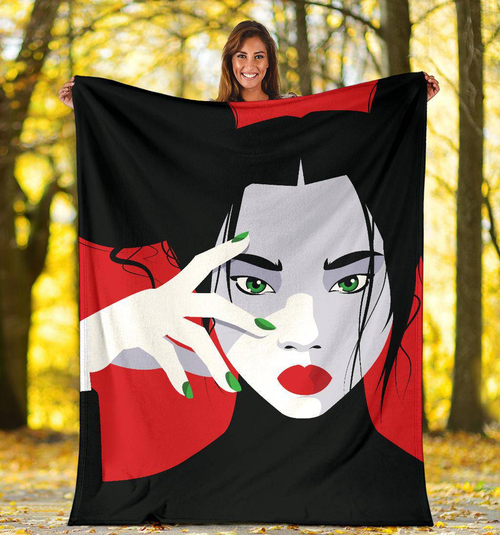 Asian Fashion Woman Cartoon Premium Blanket - Top Content | POD Collection | Free Shipping