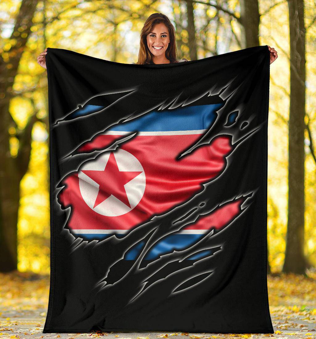 North Korea Flag Premium Blanket - Top Content | POD Collection | Free Shipping