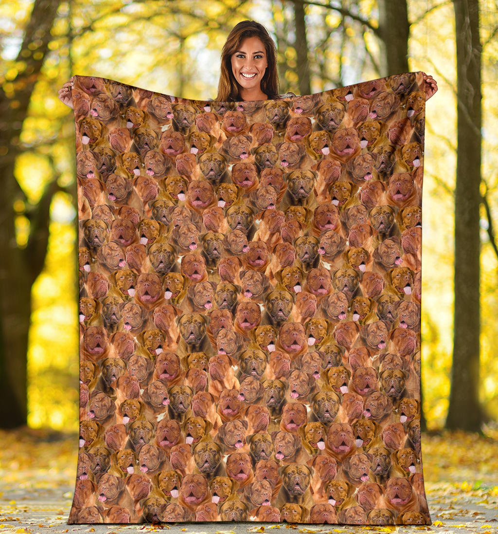 Dogue de Bordeaux Full Face Blanket