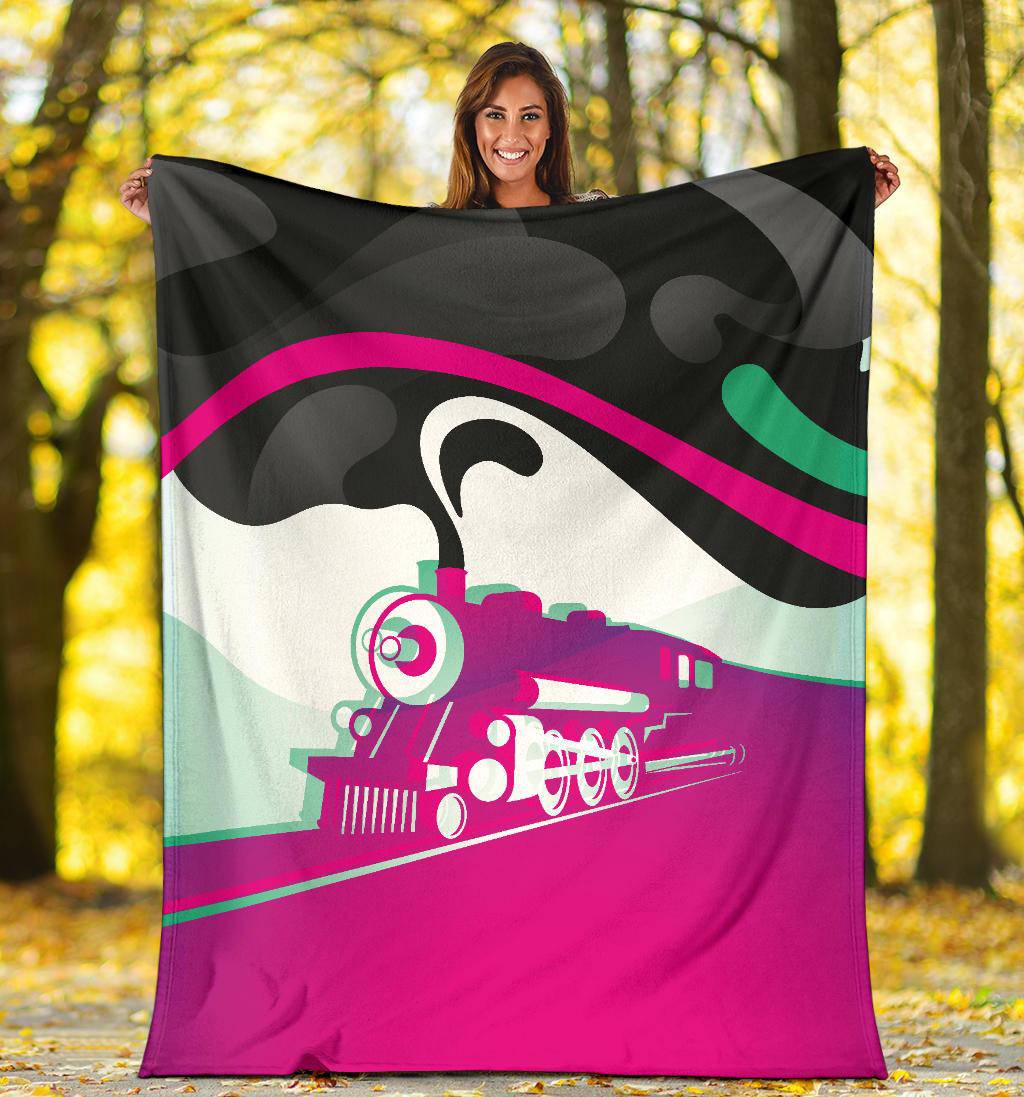 Train Colorful Abstract Art Premium Blanket - Top Content | POD Collection | Free Shipping