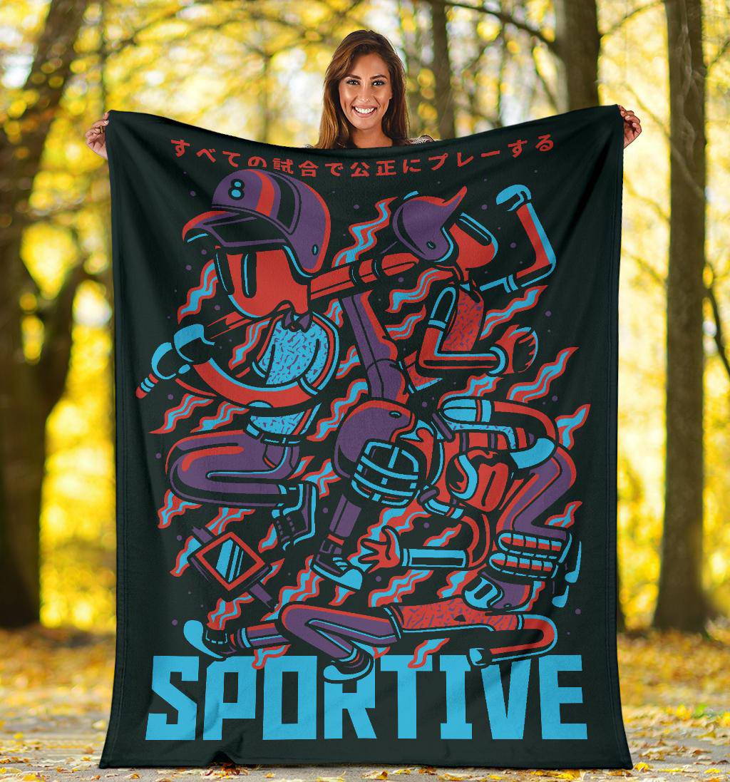 Premium Blanket Baseball Active Sportive Cartoon - Top Content | POD Collection | Free Shipping