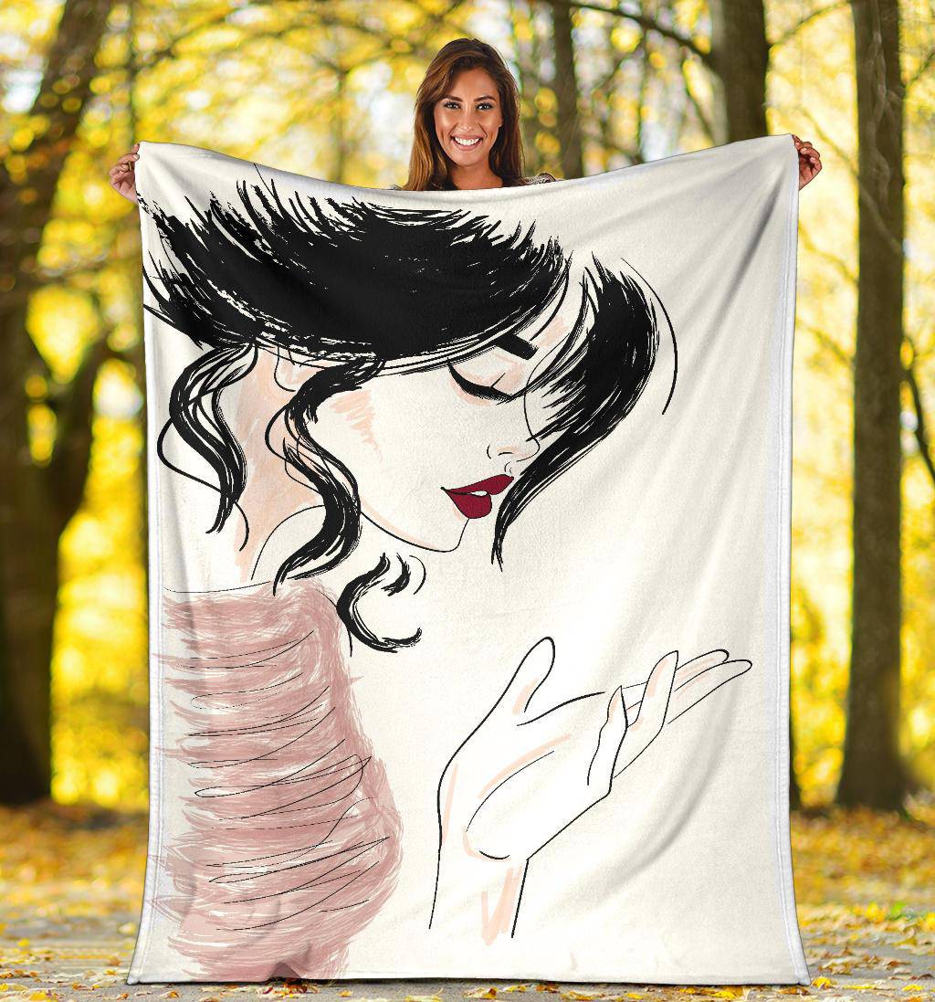 Woman Sexy Sketch Premium Blanket - Top Content | POD Collection | Free Shipping