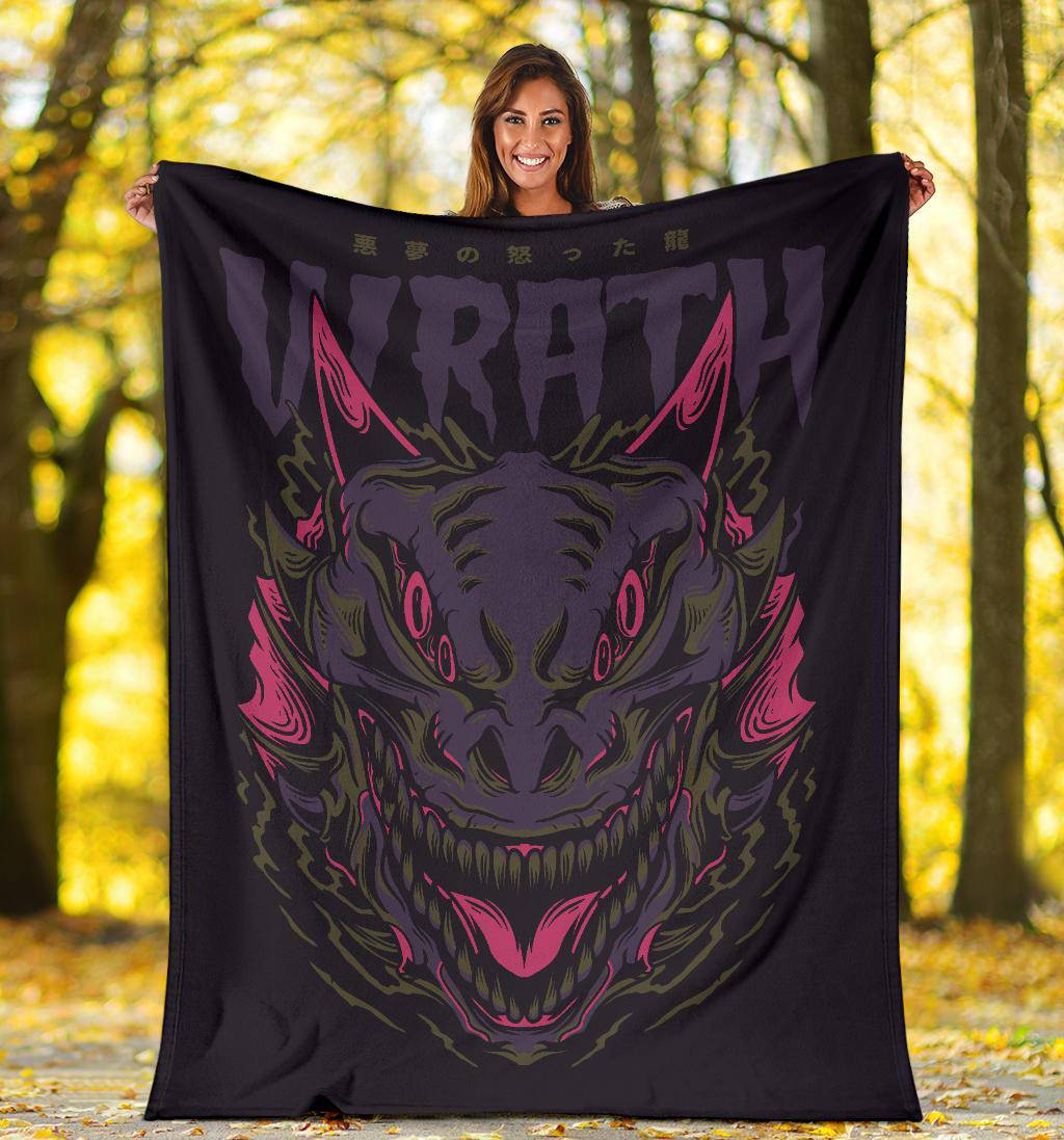 Premium Blanket Wrath Monster Japanese Art Cartoon - Top Content | POD Collection | Free Shipping