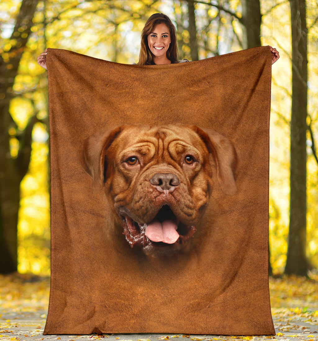 Dogue De Bordeaux Face Hair Blanket