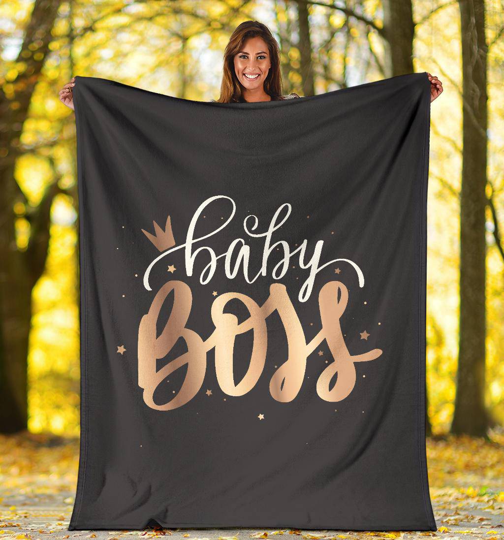 Baby Boss, Cute Sparkling Quote Design Premium Blanket - Top Content | POD Collection | Free Shipping