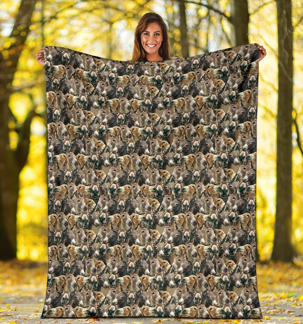 Donkey Full Face Blanket