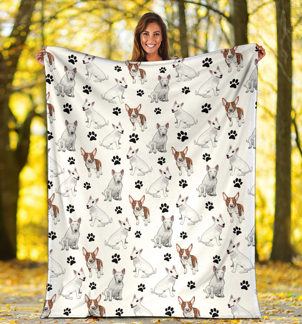 Bull Terrier Paw Blanket