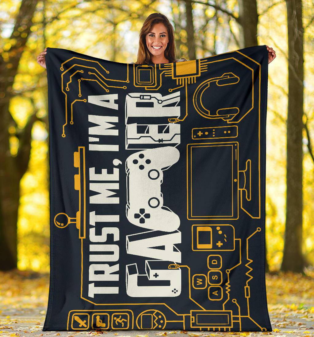 Trust Me I am a Gamer Console Premium Blanket - Top Content | POD Collection | Free Shipping