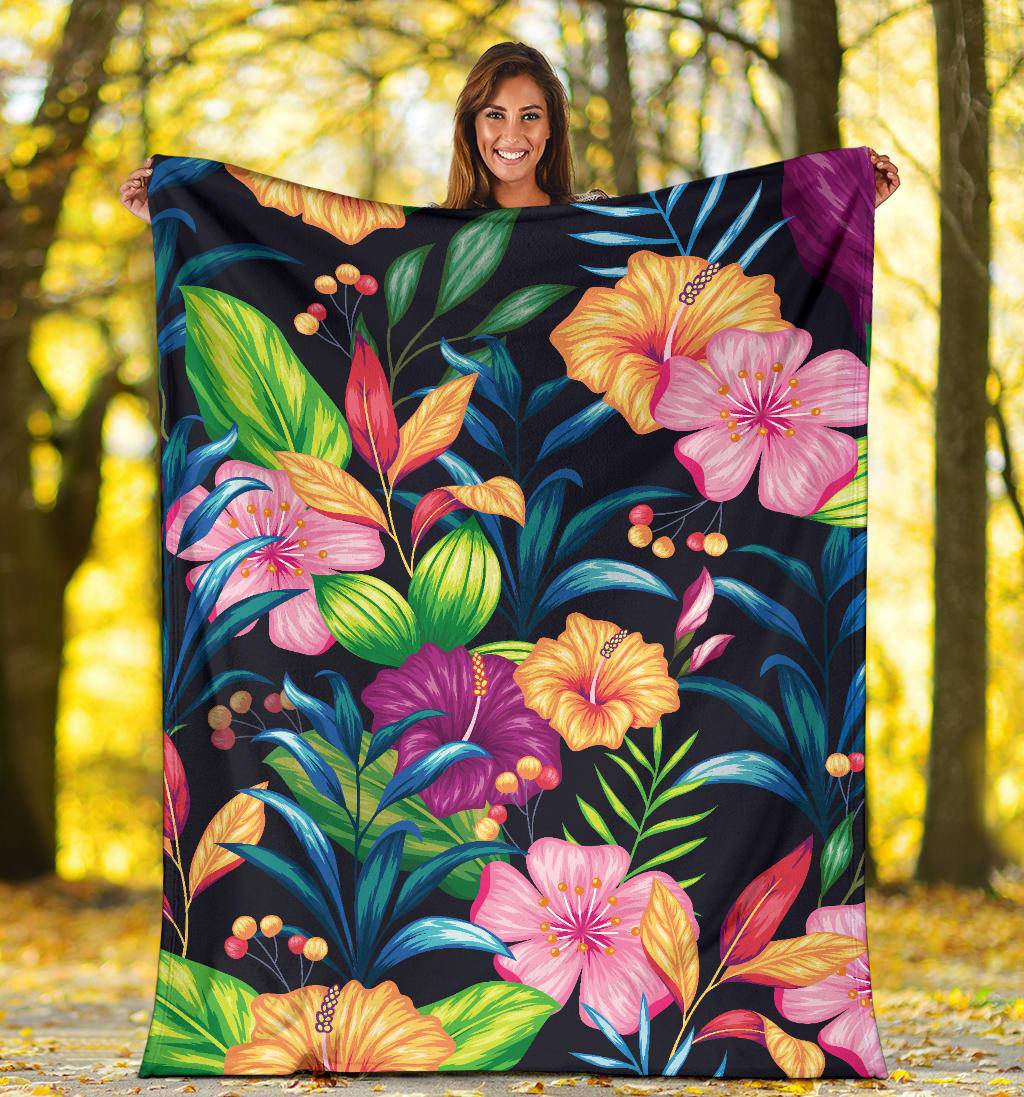 Colourful Vintage Floral Pattern Premium Blanket - Top Content | POD Collection | Free Shipping