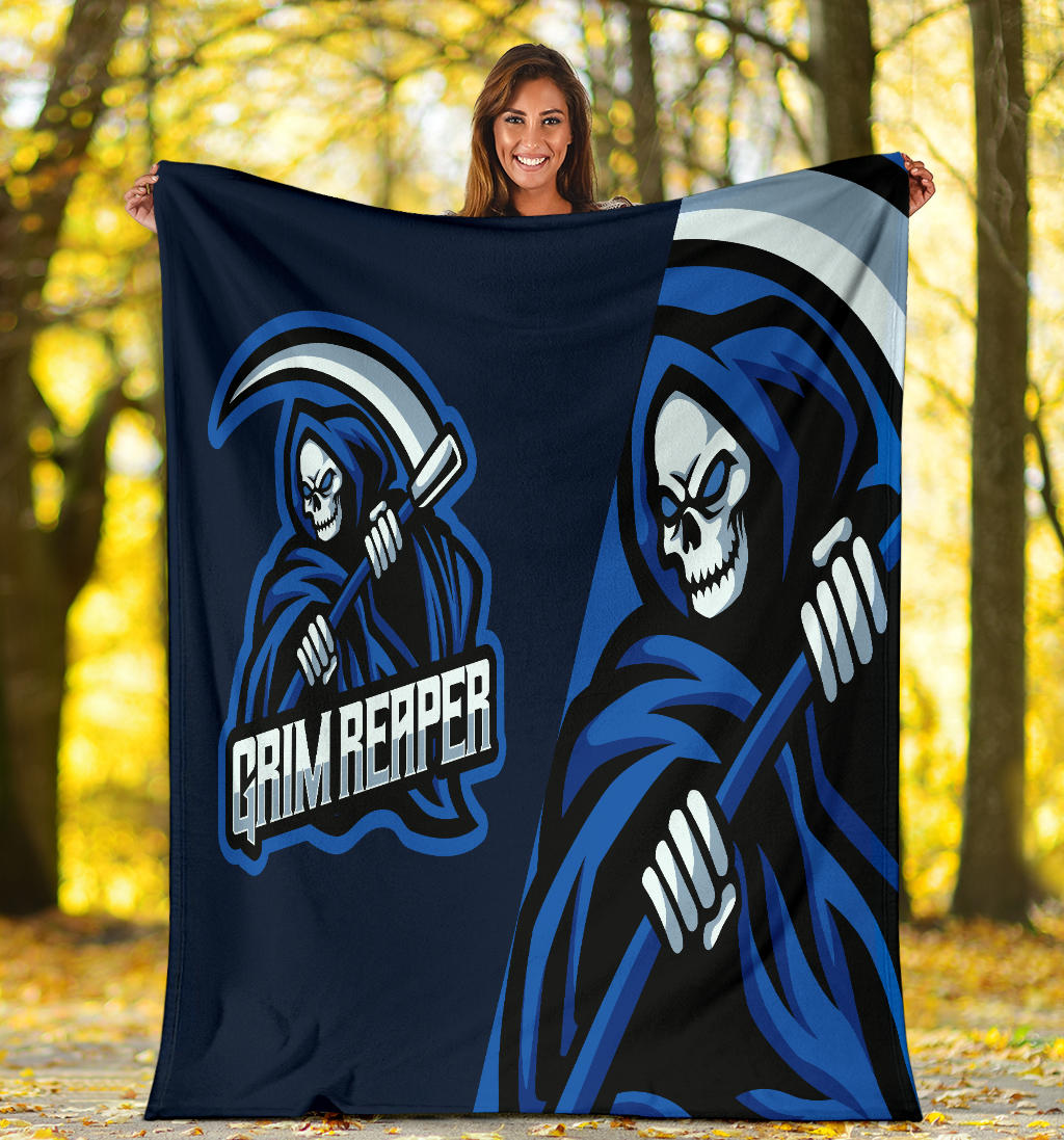 Blue Grim Reaper Blanket