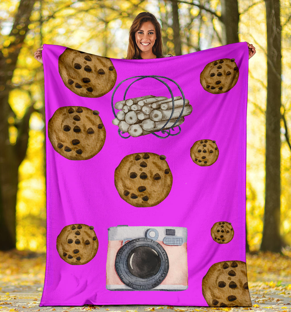 chocolate chip cookies pink blanket - Top Content | POD Collection | Free Shipping