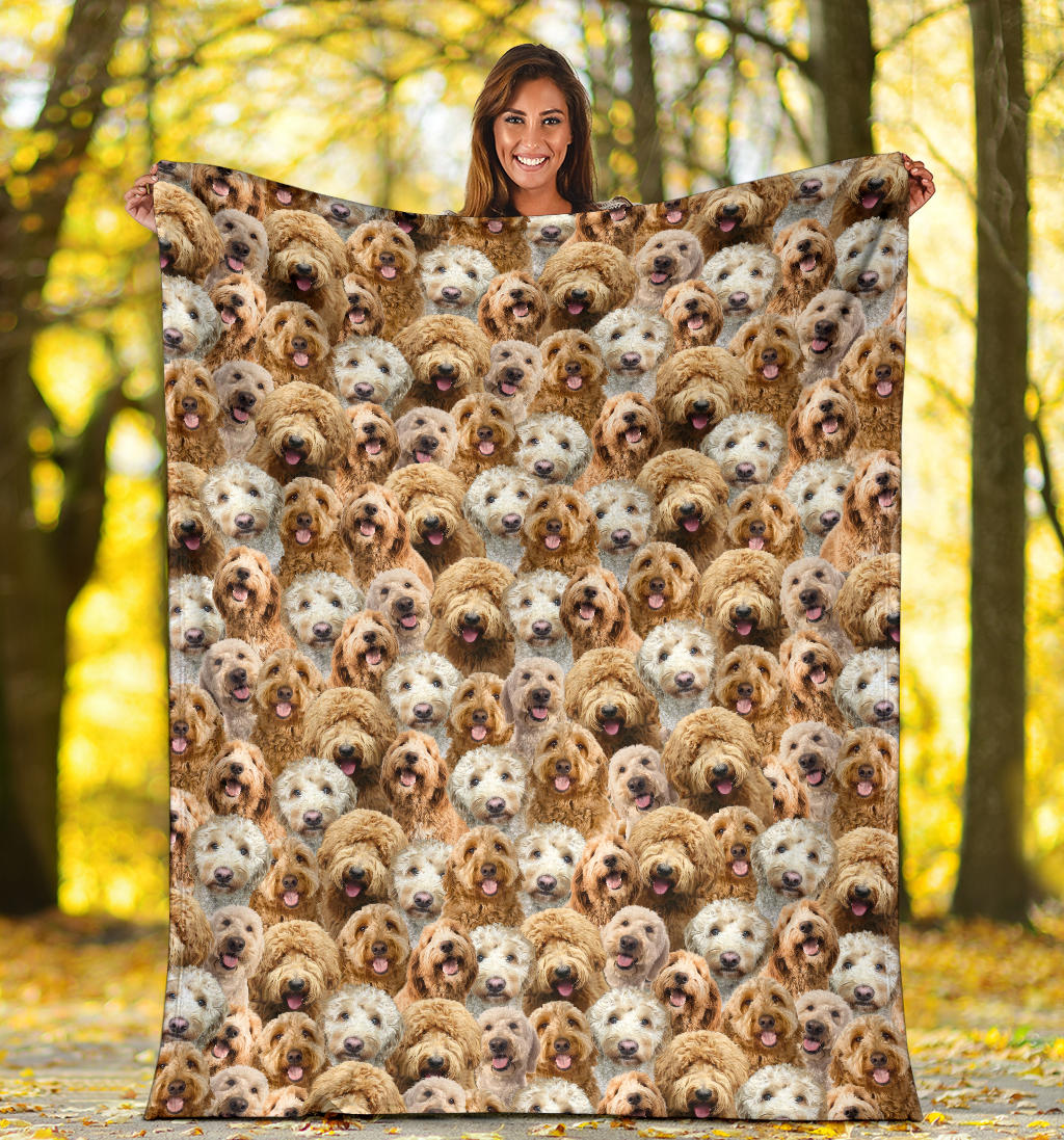 Goldendoodle Full Face Blanket