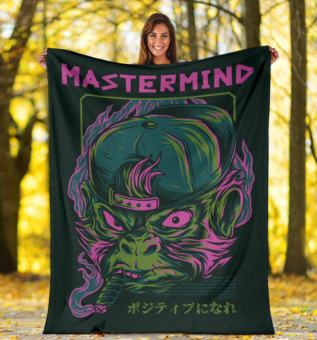 Mastermind Monkey Japanese Art Premium Blanket - Top Content | POD Collection | Free Shipping