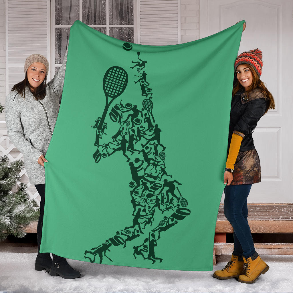 tennis player green style blanket - Top Content | POD Collection | Free Shipping