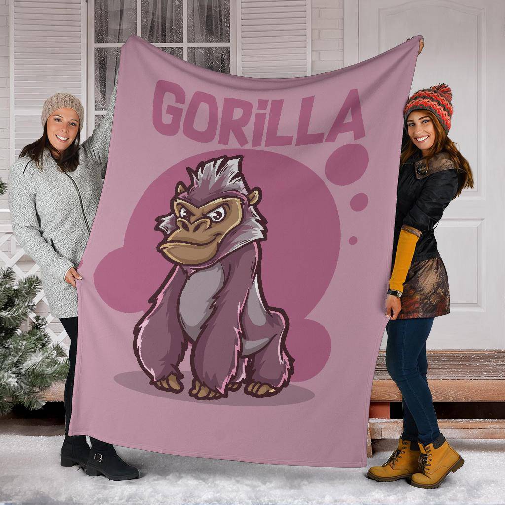 Kids Cartoon Baby Gorilla Premium Blanket - Top Content | POD Collection | Free Shipping