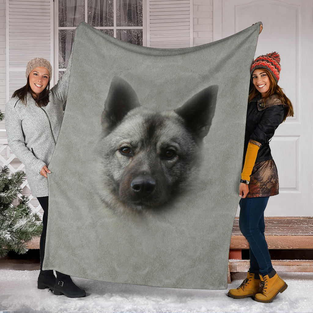 Norwegian Elkhound Face Hair Blanket