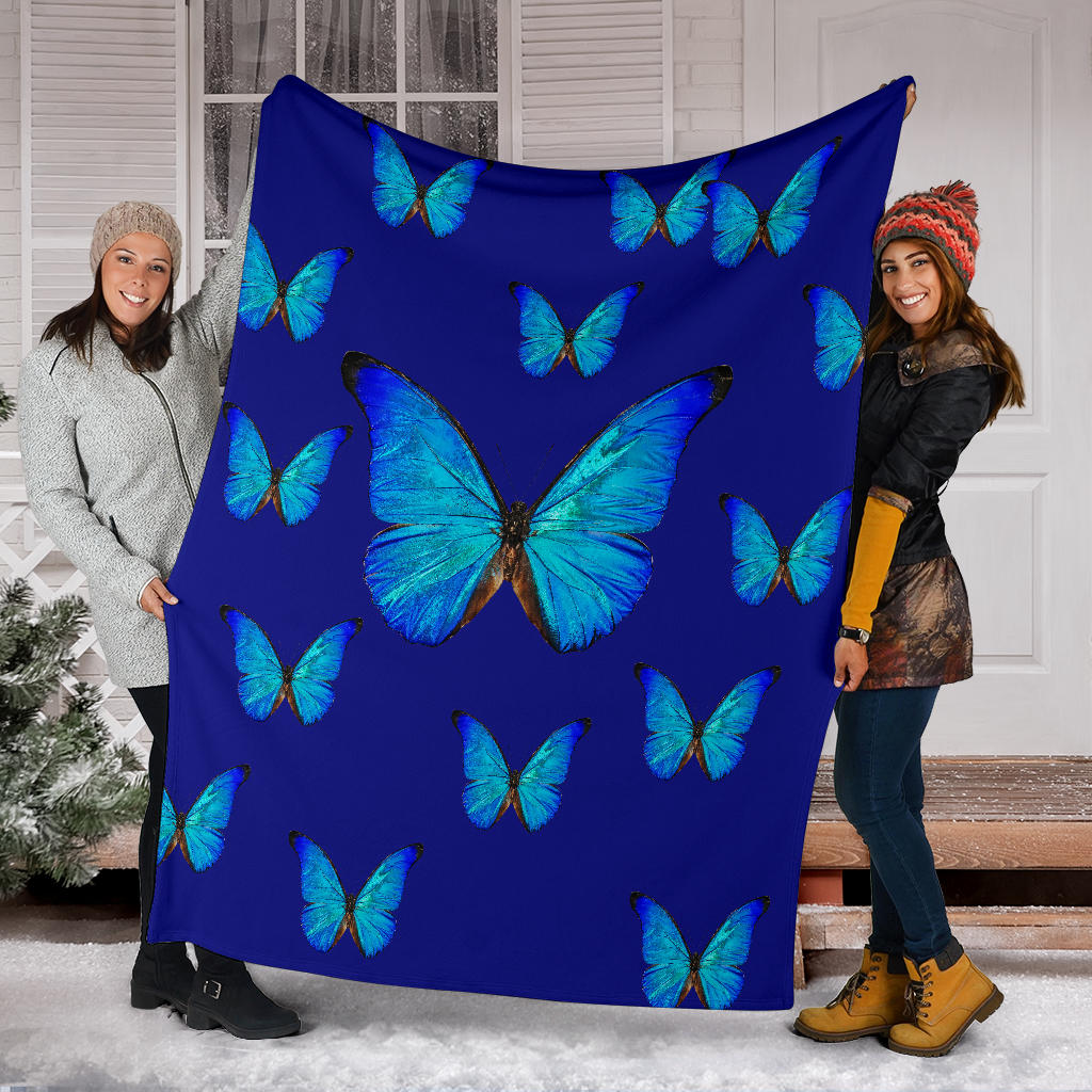 blue happy butterflies blanket - Top Content | POD Collection | Free Shipping