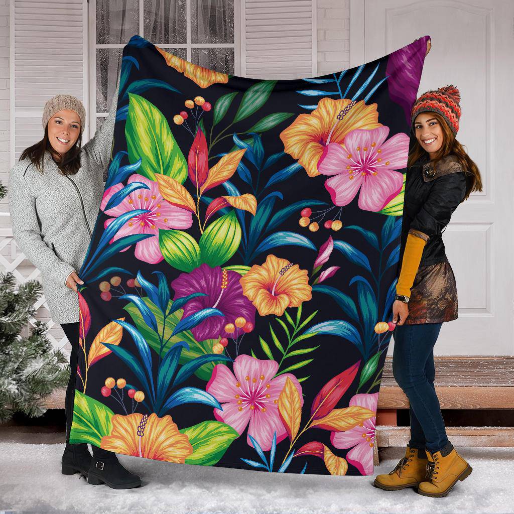 Colourful Vintage Floral Pattern Premium Blanket - Top Content | POD Collection | Free Shipping