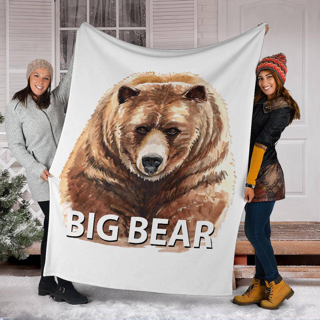 Bear Drawing Watercolour Painting Premium Blanket - Top Content | POD Collection | Free Shipping