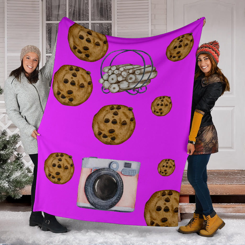 chocolate chip cookies pink blanket - Top Content | POD Collection | Free Shipping