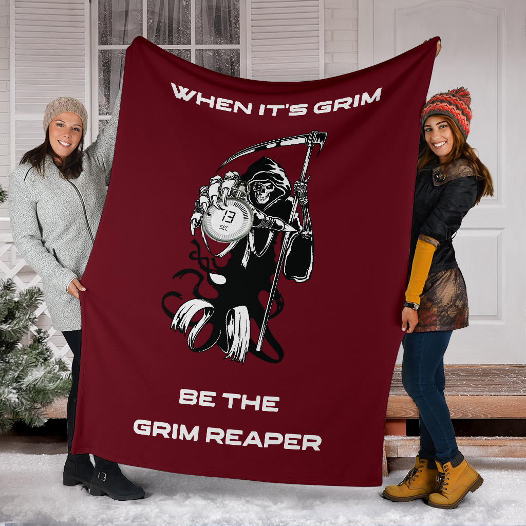 When It's Grim Be The Grim Reaper Skeleton 13 Seconds Blanket