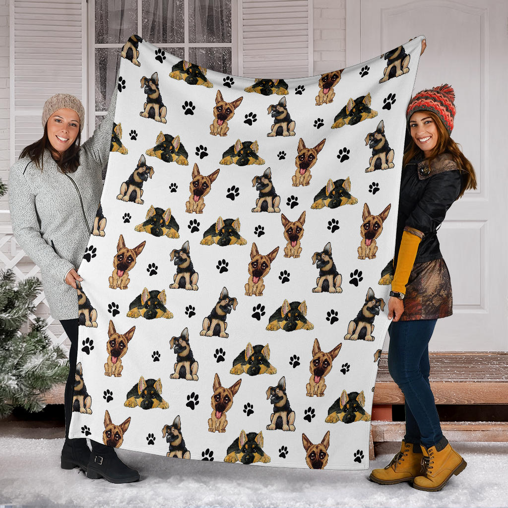 German Shepherd Paw Blanket