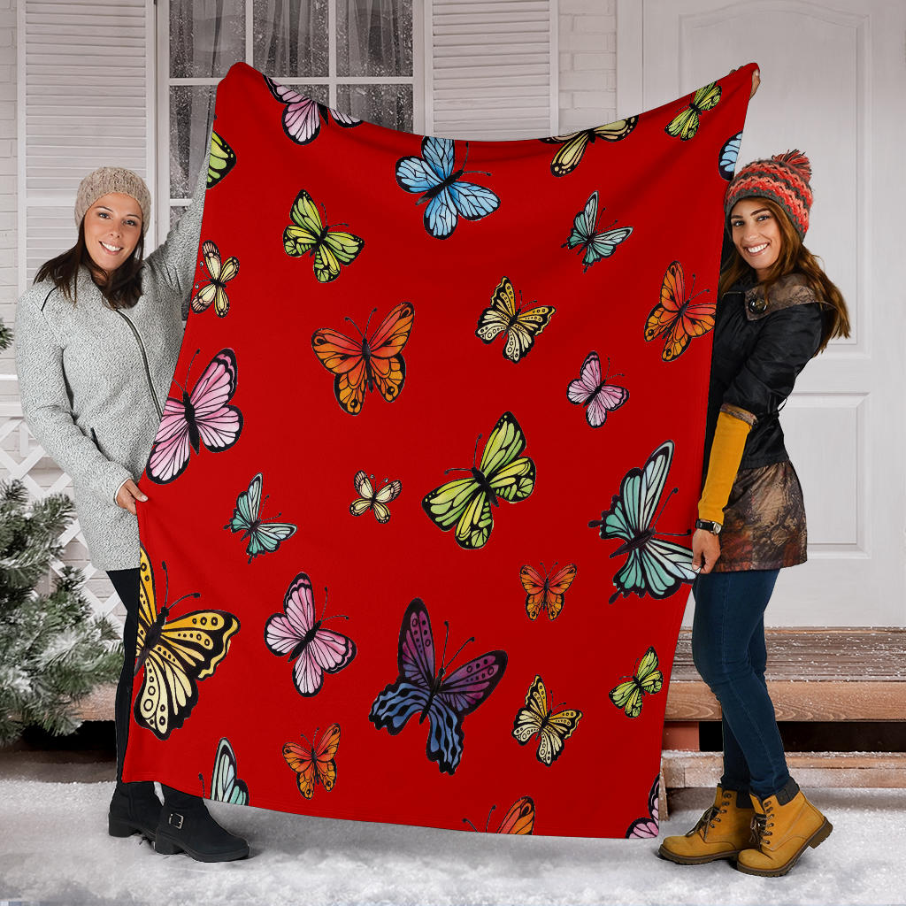 colorful butterflies red collection blanket - Top Content | POD Collection | Free Shipping