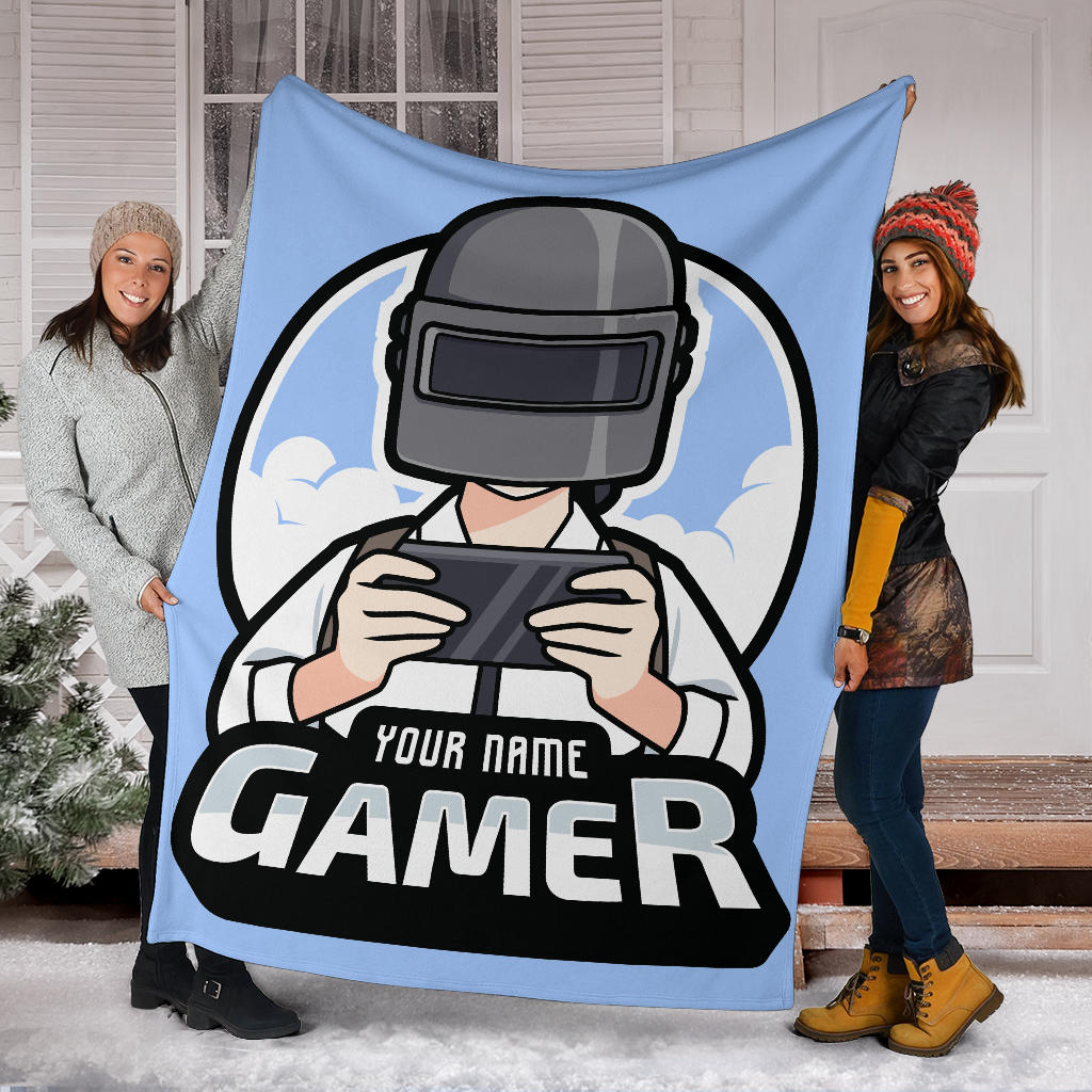 Its Game Time Gamer Blue Blanket