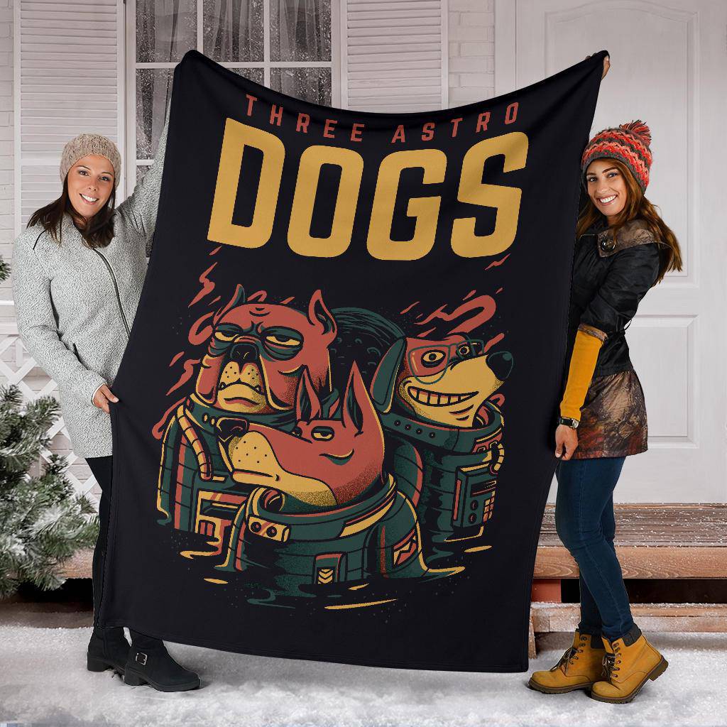 Premium Blanket Three Astro Dogs Cool Cartoon - Top Content | POD Collection | Free Shipping