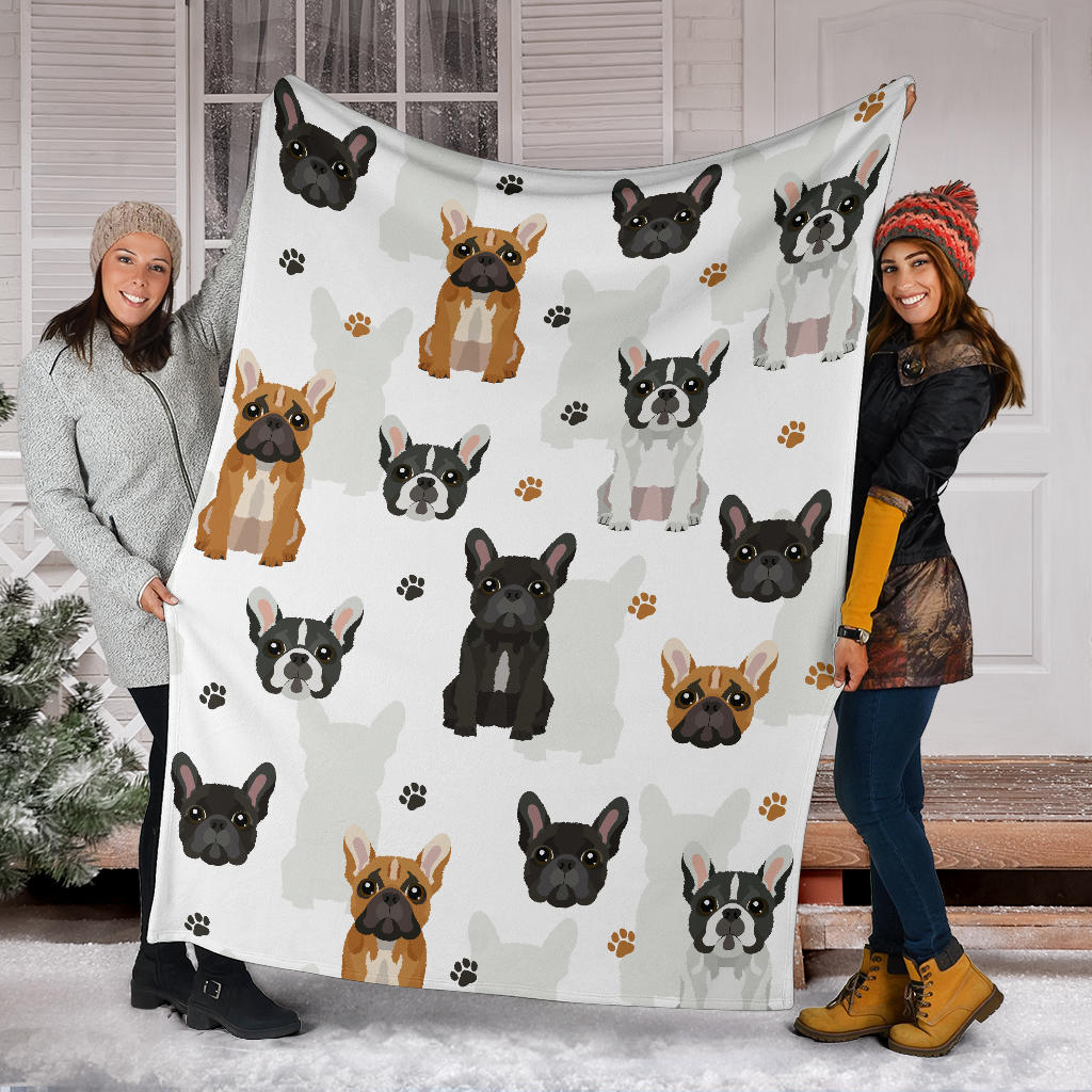 French Bulldog Paw Blanket